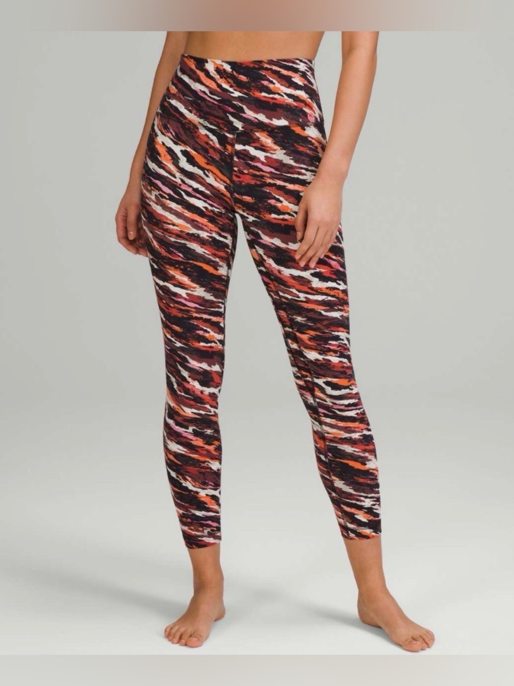 NWOT Lululemon Lunar NY Align High-Rise Pant 25"- Tiger Tide Red Multi/ Size 0